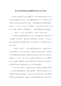 某市开展市域社会治理现代化试点工作汇报