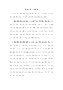 税务改革工作汇报