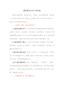 组织部长五年工作总结
