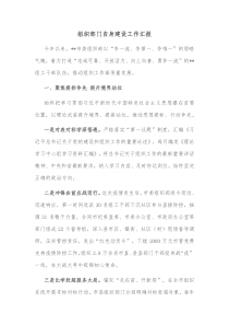 组织部门自身建设工作汇报
