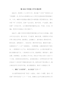 镇20XX年迎检工作汇报材料