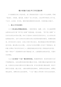 镇乡村振兴20XX年工作汇报材料