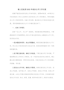 镇人民政府20XX年政务公开工作汇报