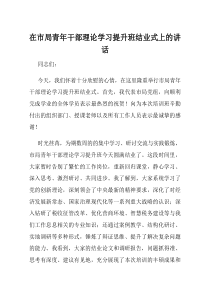 在市局青年干部理论学习提升班结业式上的讲话