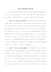 驻村工作队建设工作汇报