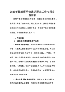 2025年被巡察单位意识形态工作专项自查报告
