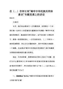 市审计局“铸牢中华民族共同体意识”专题党课上的讲话