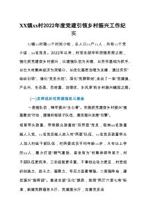 xx镇xx村202x年度党建引领乡村振兴工作纪实