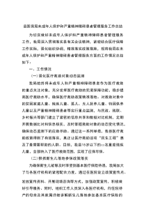 县医保局未成年人保护和严重精神障碍患者管理服务工作总结