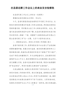 在县委巡察工作会议上的表态发言检察院