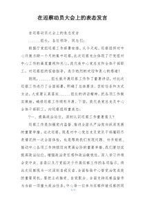 在巡察动员大会上的表态发言