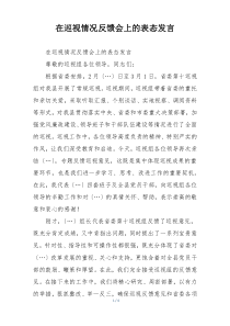在巡视情况反馈会上的表态发言