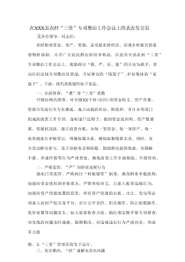 在XXX县农村“三资”专项整治工作会议上的表态发言范文