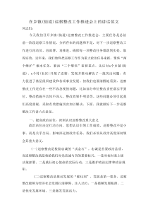在乡镇（街道）巡察整改工作推进会上的讲话范文