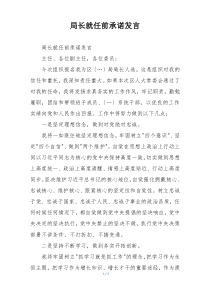 局长就任前承诺发言