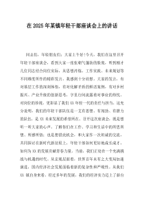 在2025年某镇年轻干部座谈会上的讲话