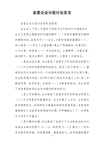 省委全会分组讨论发言