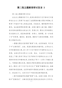 第二批主题教育研讨发言 3