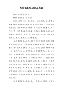 纪检组长任职表态发言