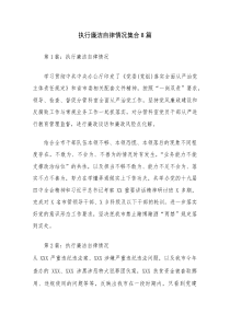 执行廉洁自律情况集合8篇