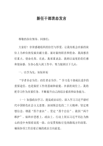新任干部表态发言