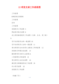 12项党支部工作流程图