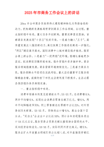 2025年市商务工作会议上的讲话