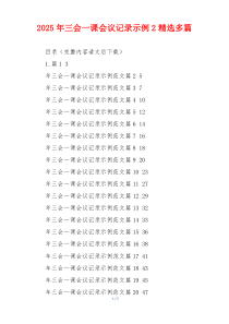 2025年三会一课会议记录示例2精选多篇