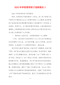 2025年学校领导班子述职报告3