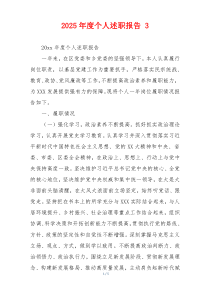 2025年度个人述职报告 3