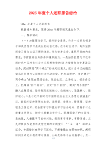2025年度个人述职报告综治