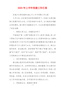2025年上半年党建工作汇报