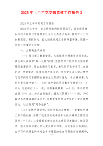 2025年上半年党支部党建工作报告3
