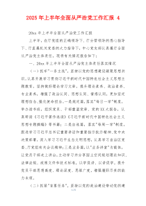 2025年上半年全面从严治党工作汇报 4