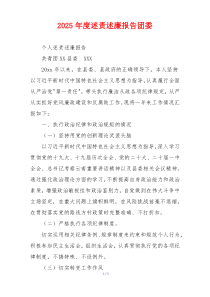 2025年度述责述廉报告团委