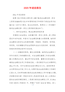 2025年述法报告