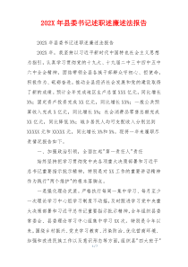 202X年县委书记述职述廉述法报告