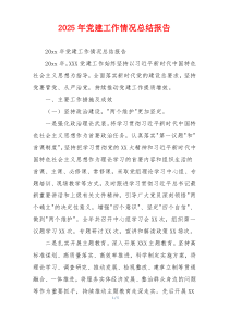 2025年党建工作情况总结报告