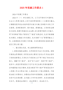 2025年党建工作要点1