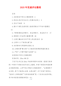 2025年党建评论整理