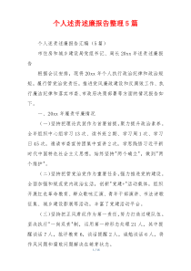 个人述责述廉报告整理5篇