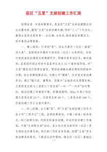 县区“五星”支部创建工作汇报