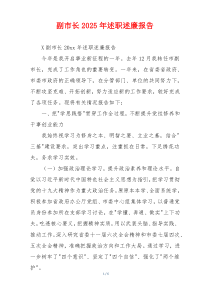 副市长2025年述职述廉报告