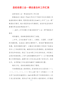 县经信委三会一课自查自纠工作汇报