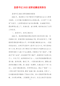县委书记202X述职述廉述效报告