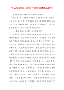 司法局副局长2025年述职述廉述法报告