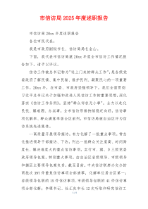 市信访局2025年度述职报告