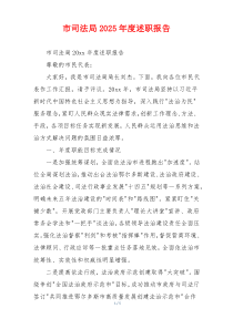 市司法局2025年度述职报告