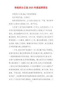 市政府办公室2025年度述职报告