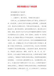 消防救援队伍干部述职